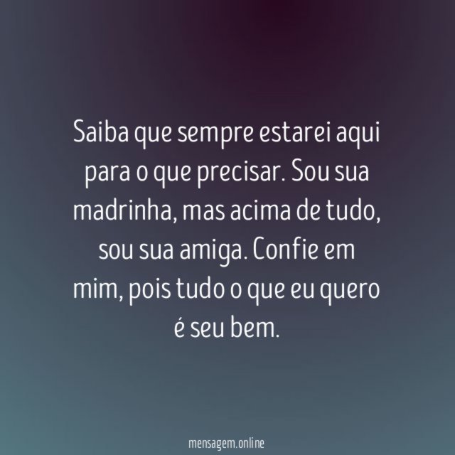 Quero o seu bem acima de tudo