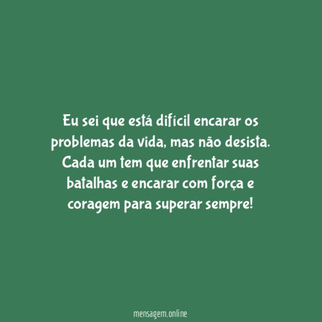 Não desista