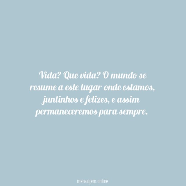 Felizes para sempre!