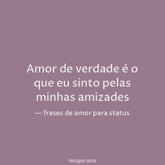 Para um amor por amizades