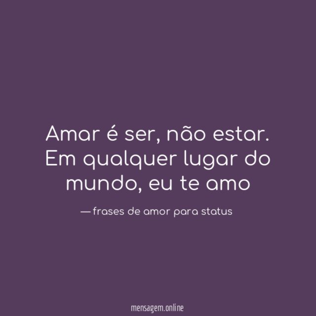 Para um amor à distância