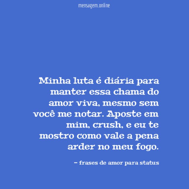 Venha arder no meu fogo!