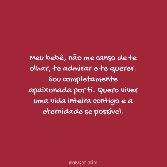 Sou completamente apaixonada por ti