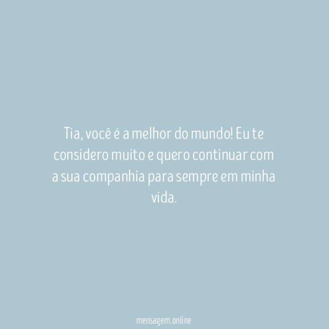 A melhor tia do mundo