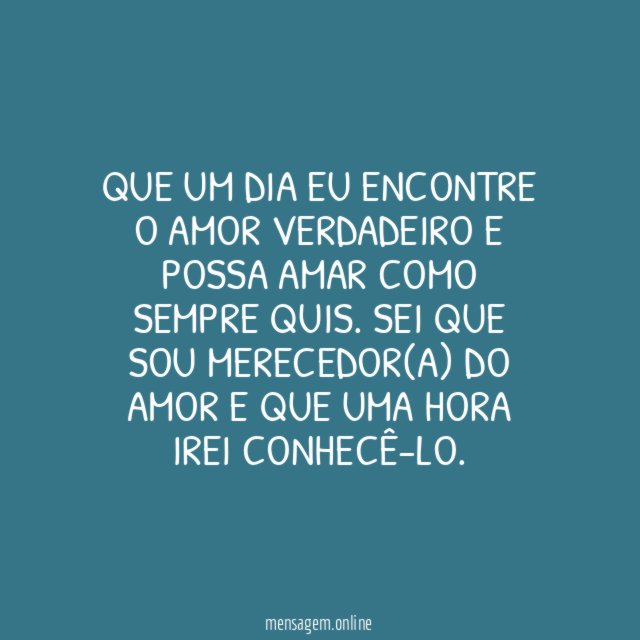 Meu grande amor chegará