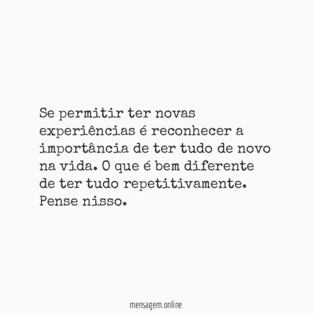 Tudo de novo