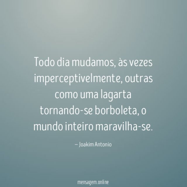 Todo dia mudamos