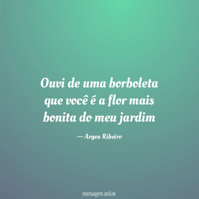 Ouvi de uma borboleta que você é a