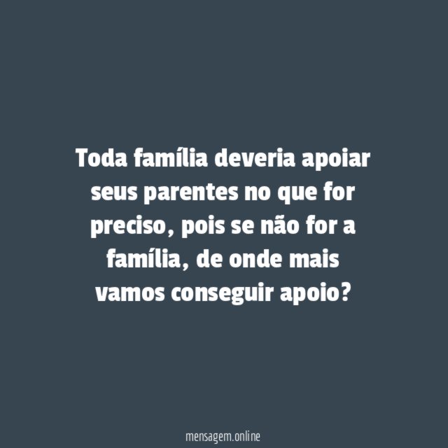 Família que apoia