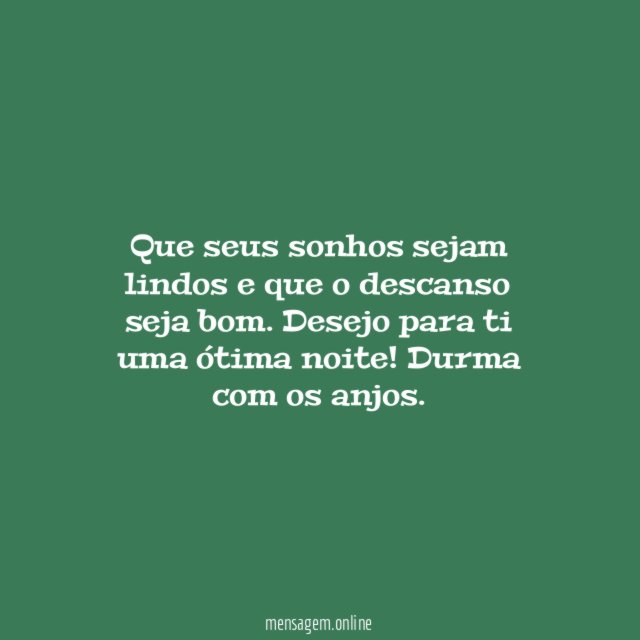 Durma com os anjos