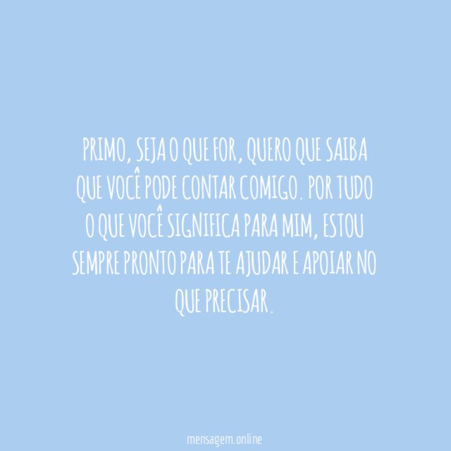 Pode contar comigo