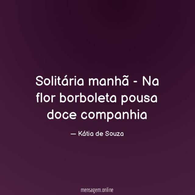 Solitária manhã - Na flor borboleta pousa doce companhia