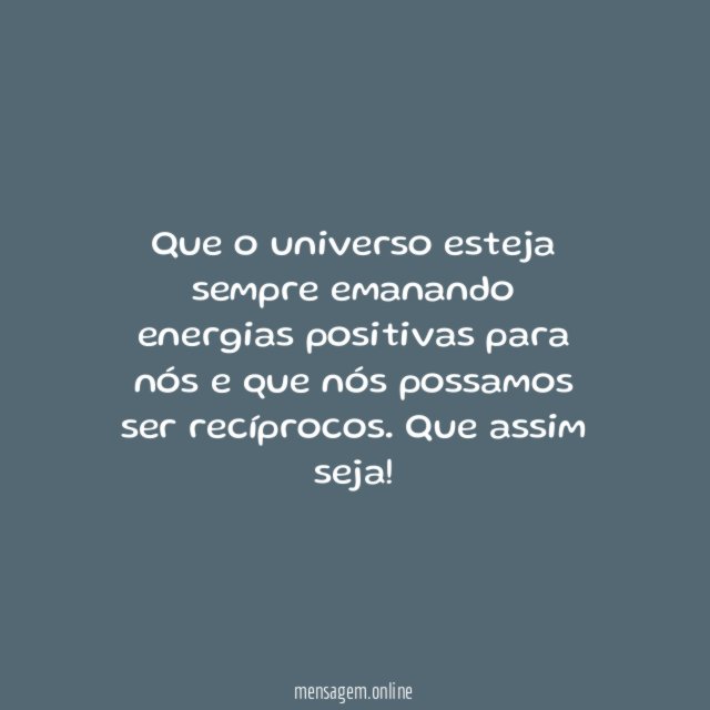 Que assim seja