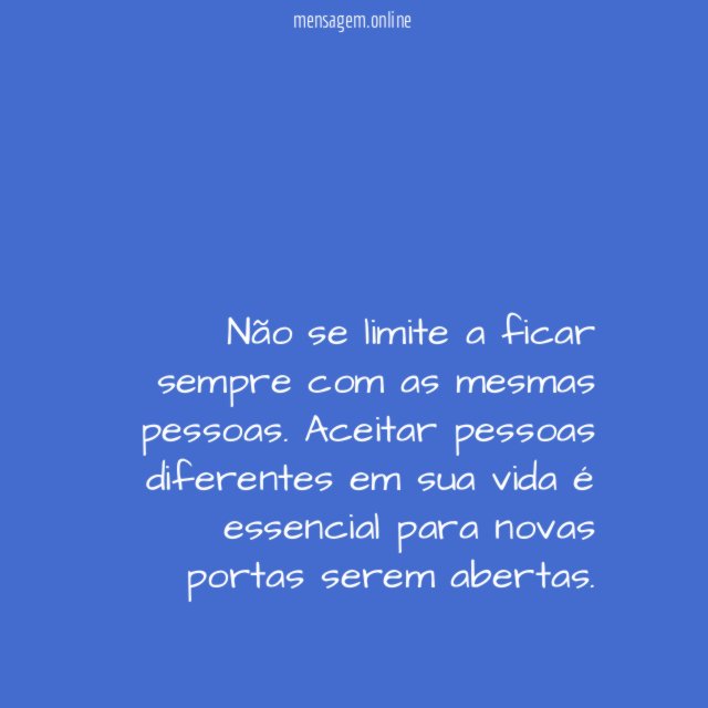 Novas pessoas