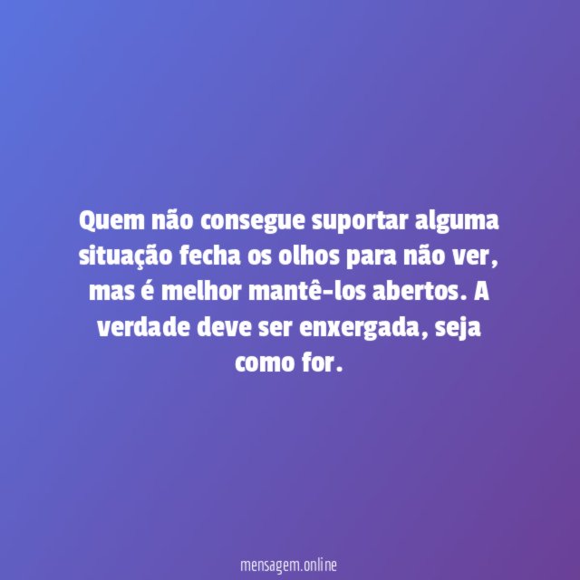 Não se feche