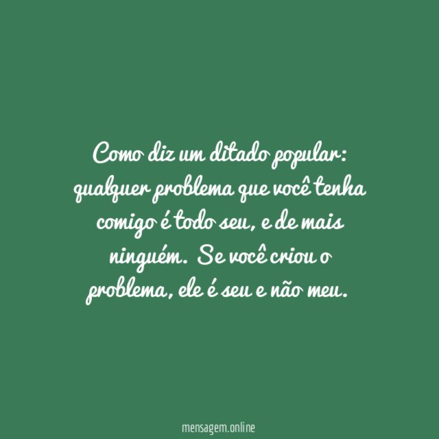 Problema pessoal