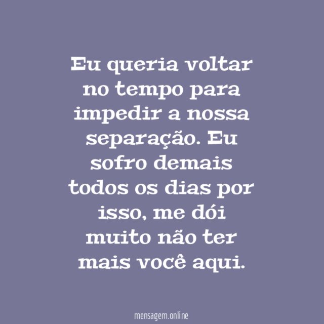 Voltar no tempo