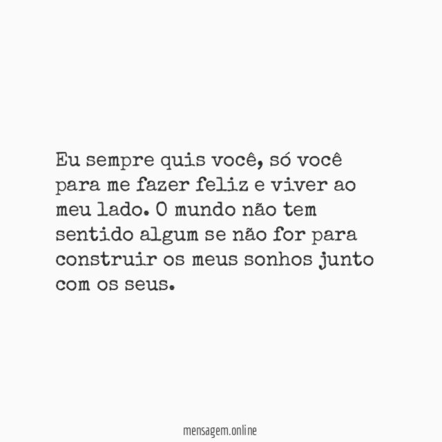 Eu sempre quis você