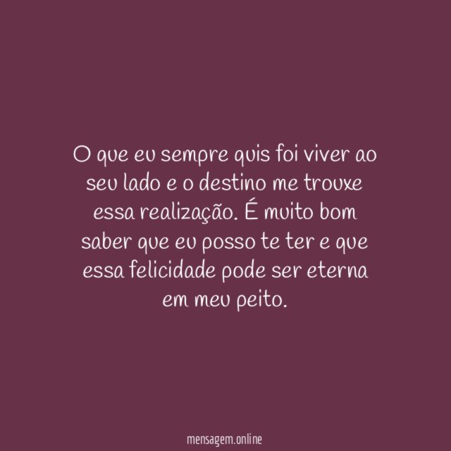O que eu sempre quis viver