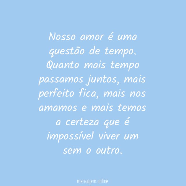 Questão de tempo