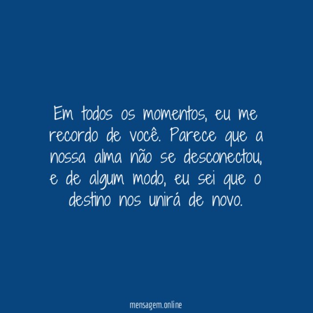A nossa alma não se desconectou