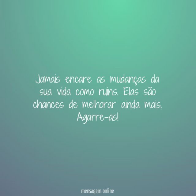 Mudanças