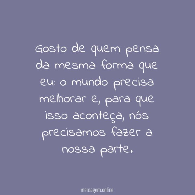 Faça a sua parte