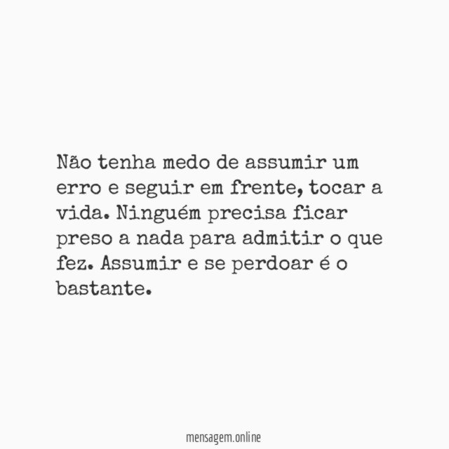Não tenha medo
