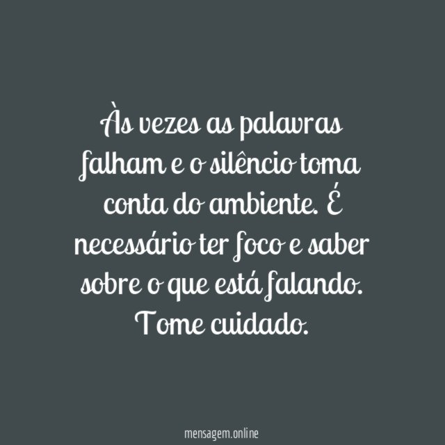 As palavras falham