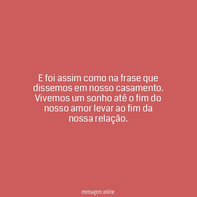 Até que o amor nos separe
