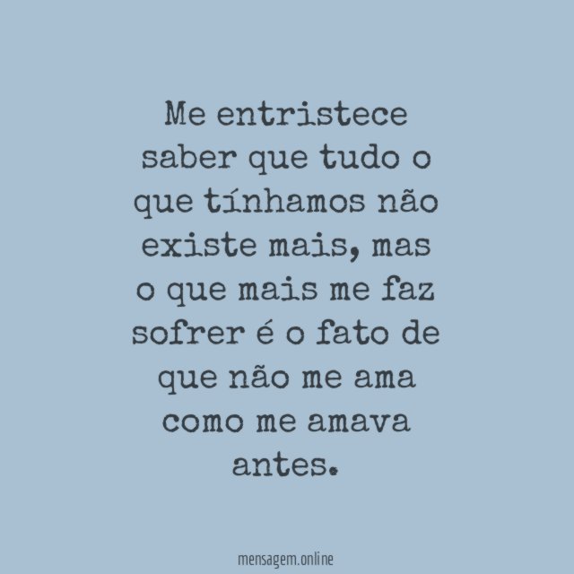 Um amor que não existe mais