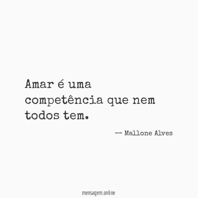 Amar é uma competência que nem todos tem