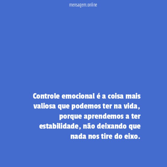 Controle emocional