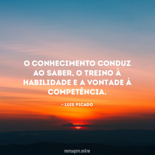 O conhecimento conduz ao saber