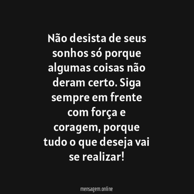 Não desista