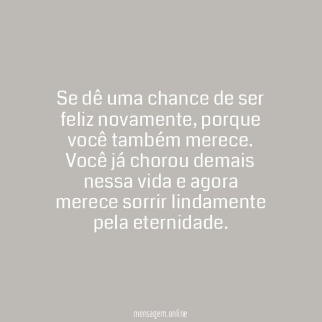 Se dê uma chance