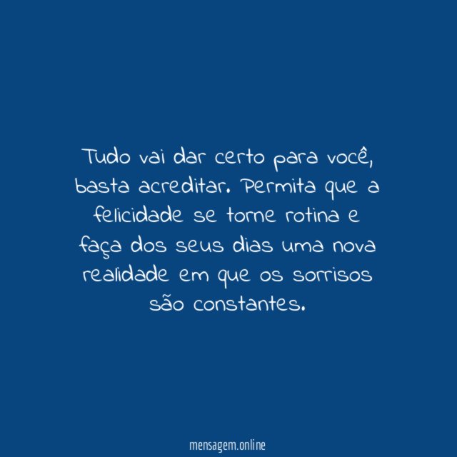 Vai dar certo