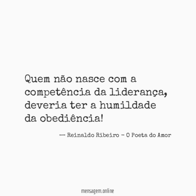 Quem não nasce com a competência da liderança