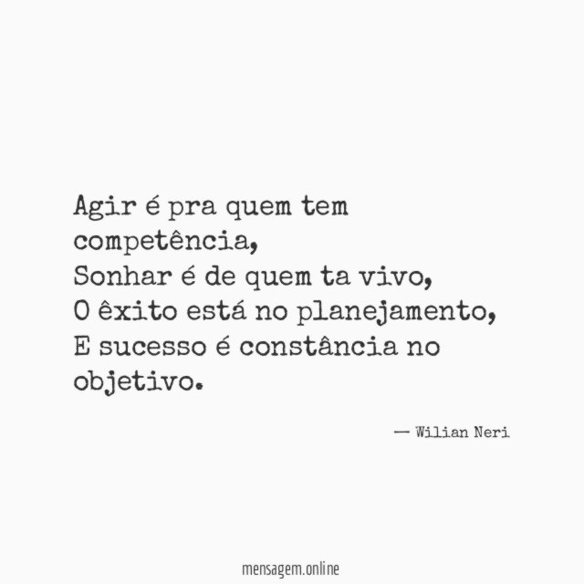 Agir é pra quem tem competência