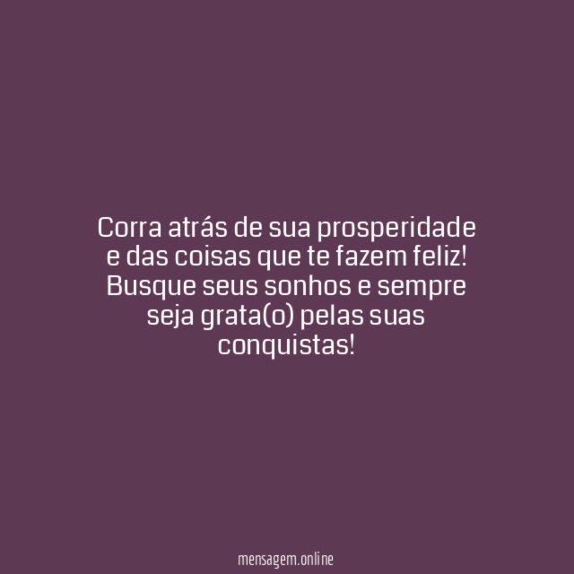 Obrigado(a) pelas coisas boas