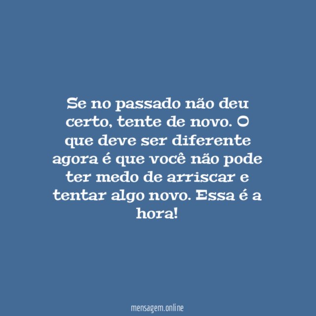 Tente de novo