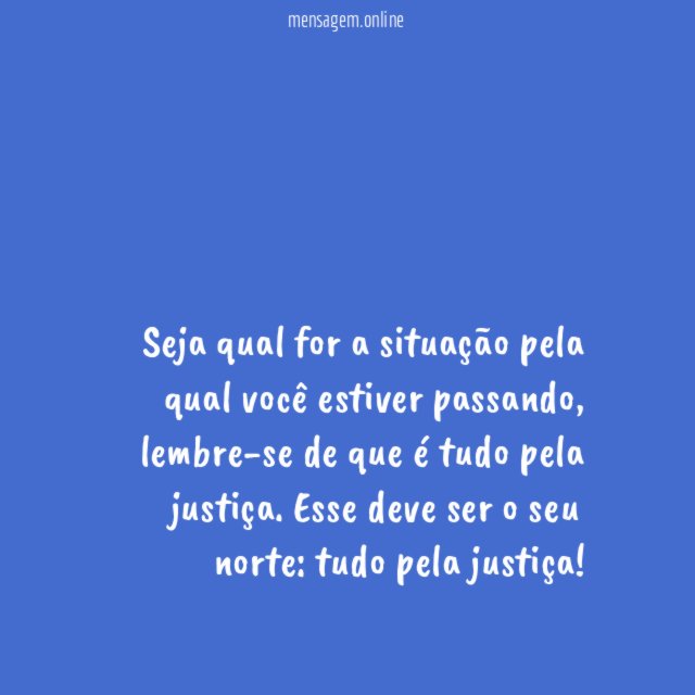 Pela justiça