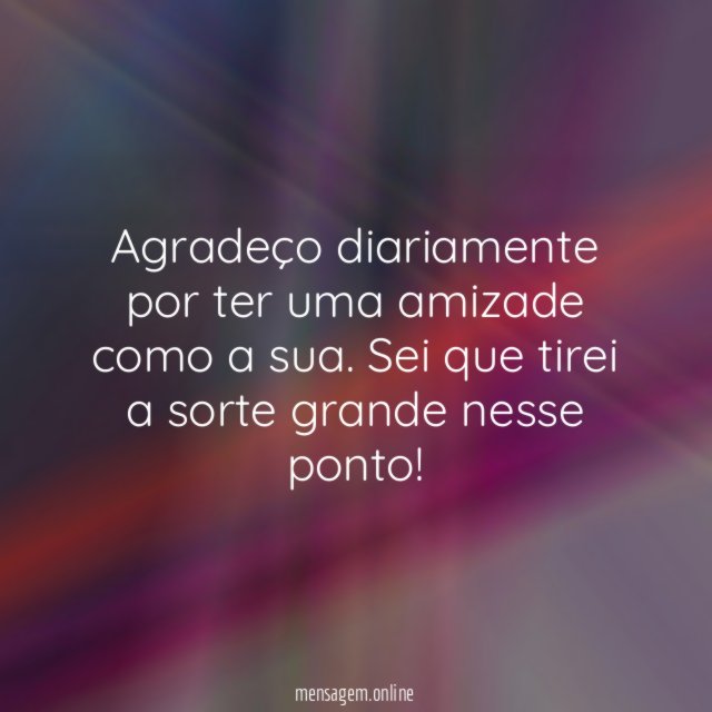 Agradeço sempre