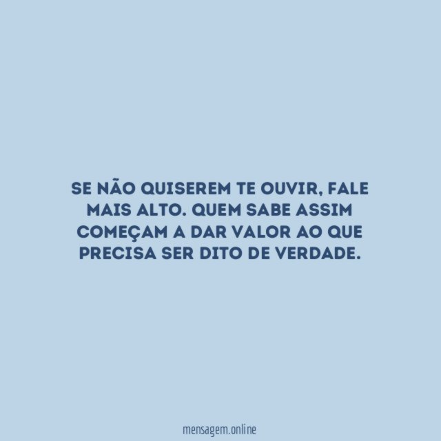 Fale mais alto