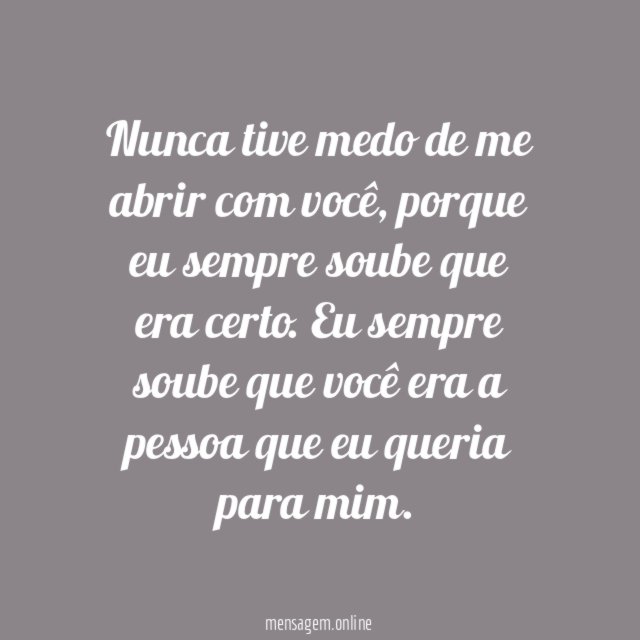 Sei que é certo