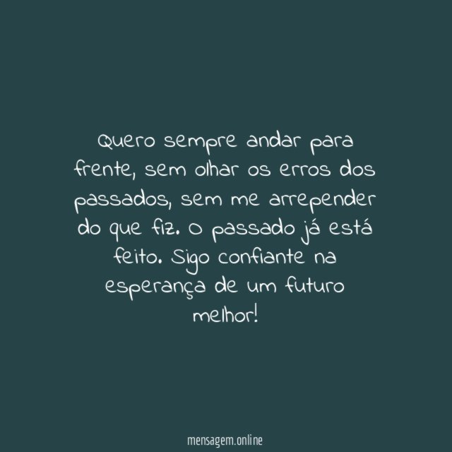 Seguir em frente