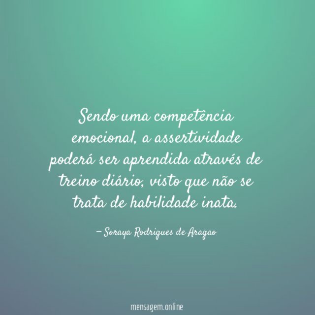Sendo uma competência emocional