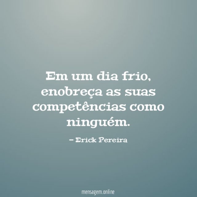 Em um dia frio