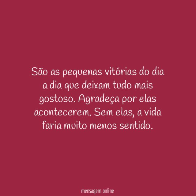 Pequenas vitórias