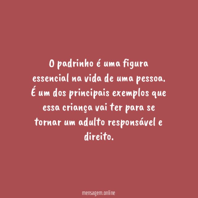 A figura do padrinho